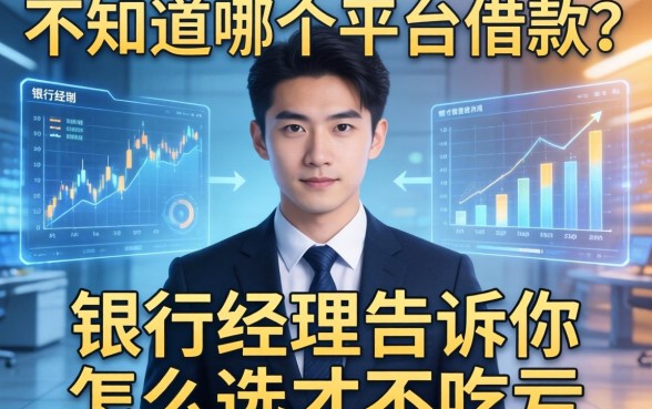 不知道在哪个平台借款？银行经理告诉你怎么选才不吃亏