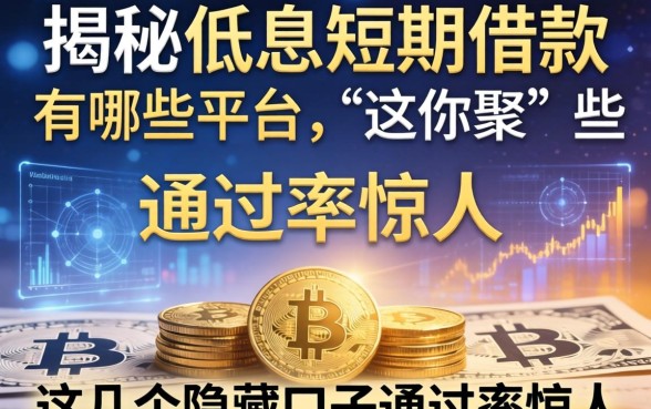 揭秘低息短期借款有哪些平台，这几个隐藏口子通过率惊人
