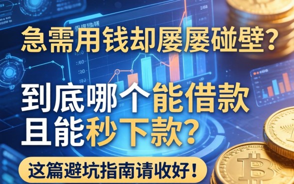 急需用钱却屡屡碰壁？到底哪个能借款且能秒下款？这篇避坑指南请收好！