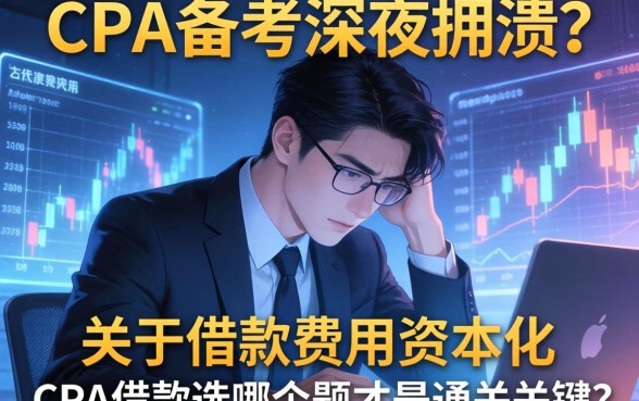 CPA备考深夜崩溃？关于借款费用资本化，CPA借款选哪个题才是通关关键？