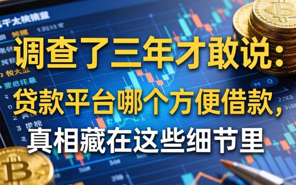 调查了三年才敢说：贷款平台哪个方便借款，真相藏在这些细节里