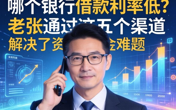 哪个银行借款利率低？老张通过这五个渠道解决了资金难题