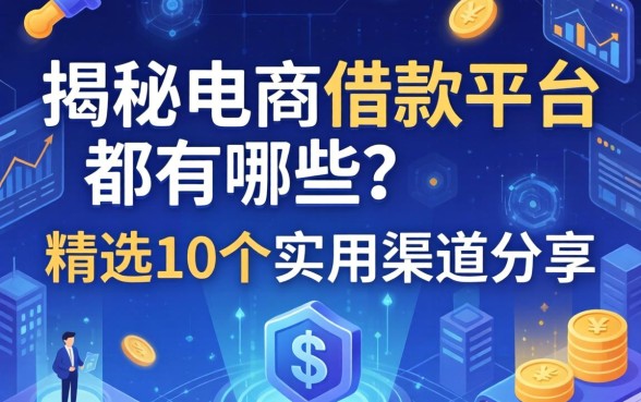 揭秘电商借款平台都有哪些？精选10个实用渠道分享