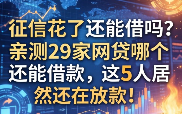 征信花了还能借吗？亲测29家网贷哪个还能借款，这5家居然还在放款