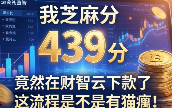 我芝麻分439分竟然在财智云下款了，这流程是不是有猫腻