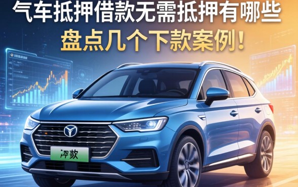 车辆抵押借款无需抵押的有哪些？盘点几个下款案例