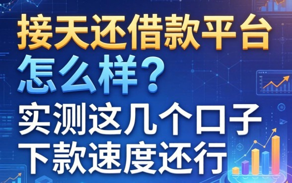 按天还借款平台怎么样？实测这几个口子下款速度还行