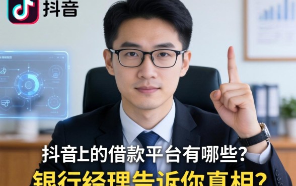 抖音上的借款平台有哪些？银行经理告诉你真相