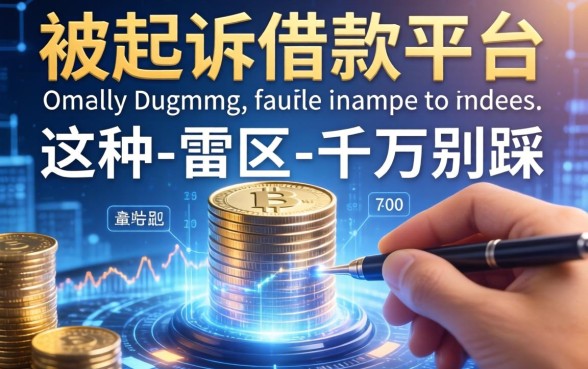 被起诉的借款平台有哪些？这几种-雷区-千万别踩