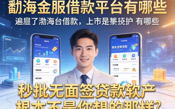 我翻遍了渤海金服借款平台有哪些，发现秒批无面签贷款软件根本不是你想的那样