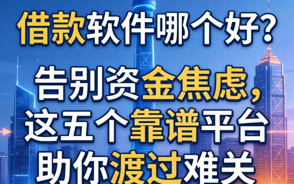 大型的借款软件哪个好？告别资金焦虑，这五个靠谱平台助你渡过难关