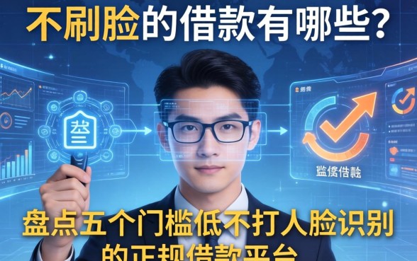 不刷脸的借款有哪些？盘点五个门槛低不打人脸识别的正规借款平台