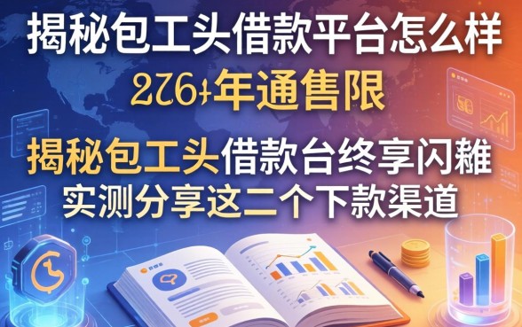 揭秘包工头借款平台怎么样，实测分享这几个下款渠道