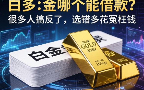白条金条哪个能借款的？很多人搞反了，选错多花冤枉钱