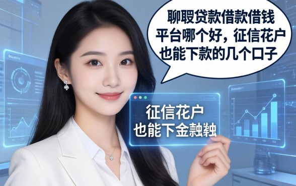 聊聊贷款借款借钱平台哪个好：征信花户也能下款的几个口子