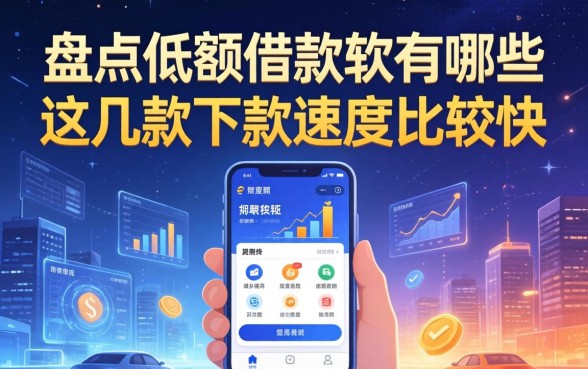 盘点低额借款软件有哪些，这几款下款速度比较快