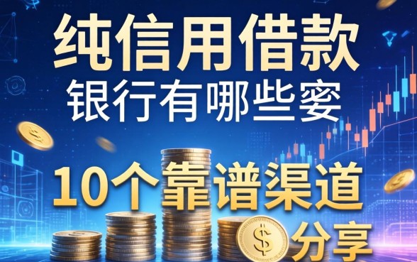 纯信用借款的银行有哪些？整理了10个靠谱渠道分享