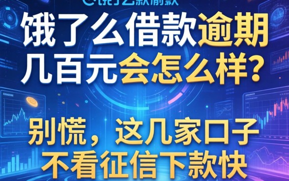 饿了么借款逾期几百元会怎么样？别慌，这几家口子不看征信下款快