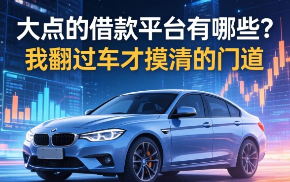 大点的借款平台有哪些？我翻过车才摸清的门道