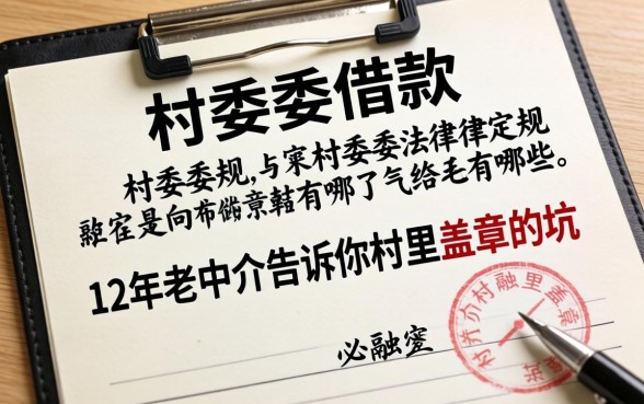 村委会借款的法律规定有哪些？12年老中介告诉你村里盖章的坑