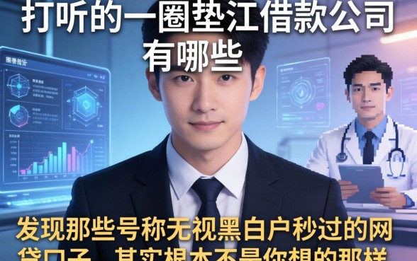 我打听了一圈垫江借款公司有哪些，发现那些号称无视黑白户秒过的网贷口子，其实根本不是你想的那样