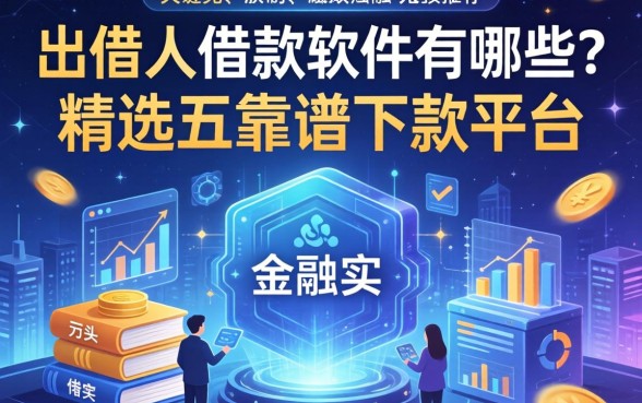 出借人借款软件有哪些？精选五个靠谱下款平台推荐