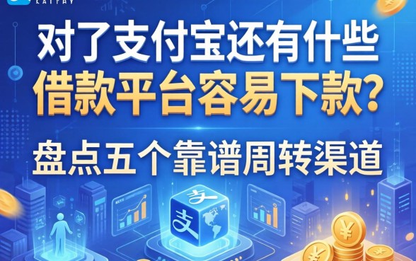 除了支付宝还有什么借款平台容易下款？盘点五个靠谱周转渠道