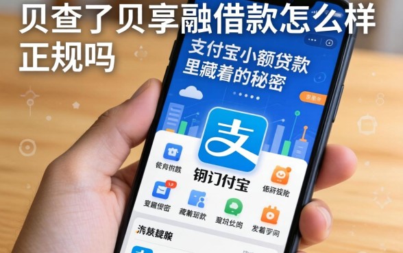 我查了贝享融借款怎么样正规吗，发现手机支付宝小额贷款里藏着的秘密