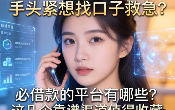 手头紧想找口子救急？必借款的平台有哪些？这几个靠谱渠道值得收藏