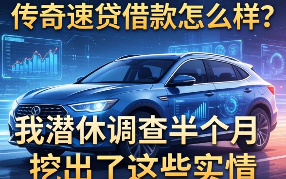 传奇速贷借款怎么样？我潜伏调查半个月，挖出了这些实情