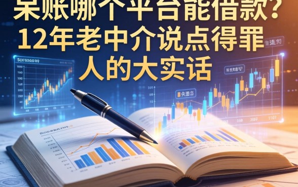呆账哪个平台能借款？12年老中介说点得罪人的大实话