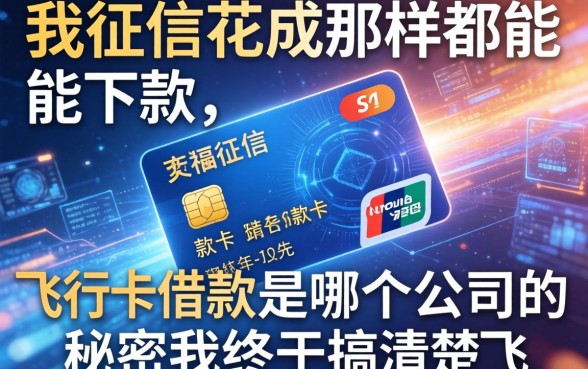 我征信花成那样都能下款，飞行卡借款是哪个公司的秘密我终于搞清楚了