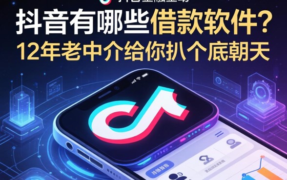 抖音有哪些借款软件？12年老中介给你扒个底朝天