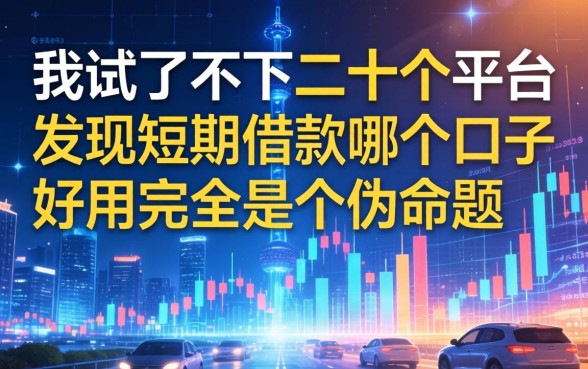 我试了不下二十个平台，发现短期借款哪个口子好用完全是个伪命题