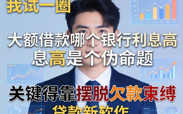 我试了一圈发现大额借款哪个银行利息高是个伪命题，关键得靠摆脱欠款束缚贷款新软件