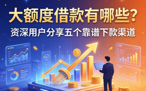 大额度借款有哪些？资深用户分享五个靠谱下款渠道