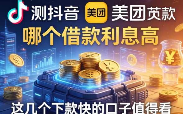 实测抖音和美团哪个借款利息高，这几个下款快的口子值得看