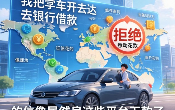 我把车开去银行借款被拒，征信花的像地图居然在这些平台下款了