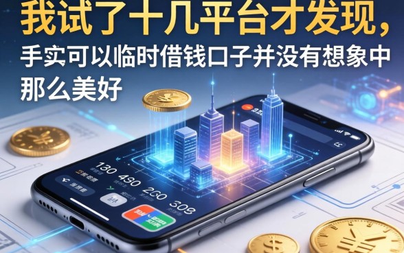 我试了十几个平台才发现，手机可以临时借钱的口子并没有想象中那么美好