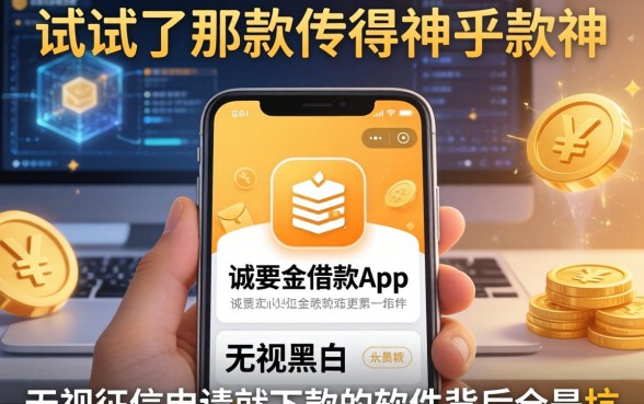 我试了那款传得神乎其神的诚要金借款app，发现无视黑白无视征信申请就下款的软件背后全是坑