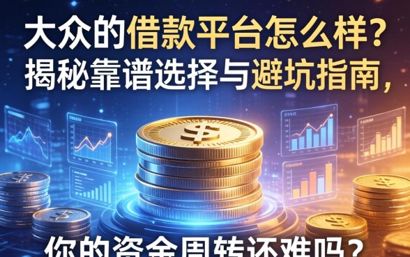大众的借款平台怎么样？揭秘靠谱选择与避坑指南，你的资金周转还难吗？