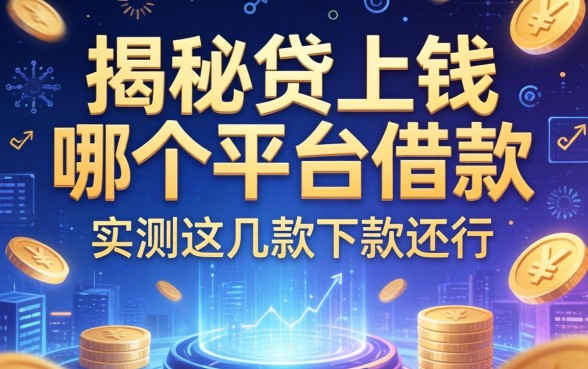 揭秘贷上钱在哪个平台借款，实测这几款下款还行