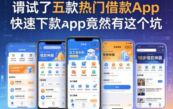 我试了五款热门借款app，发现所谓的18岁借款神器快速下款app竟然有这个坑