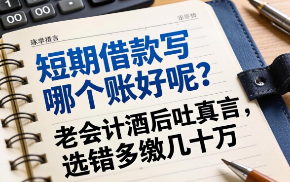 短期借款写哪个账本好呢？老会计酒后吐真言，选错多缴几十万
