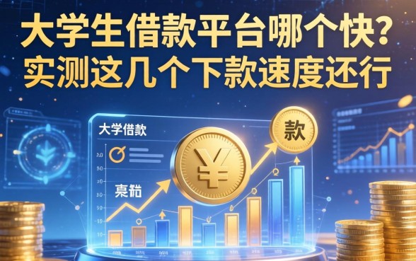 大学生借款平台哪个快？实测这几个下款速度还行