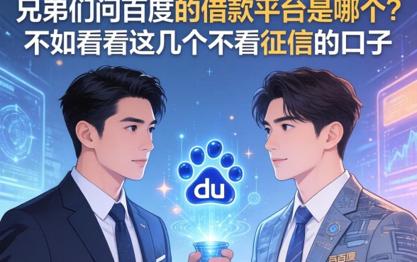 兄弟们问百度的借款平台是哪个？不如看看这几个不看征信的口子