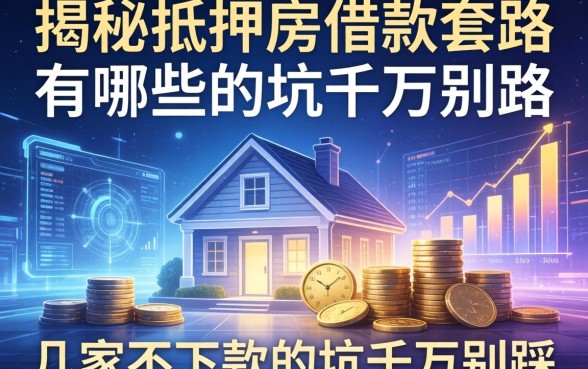 揭秘抵押房借款套路有哪些，这几家不下款的坑千万别踩