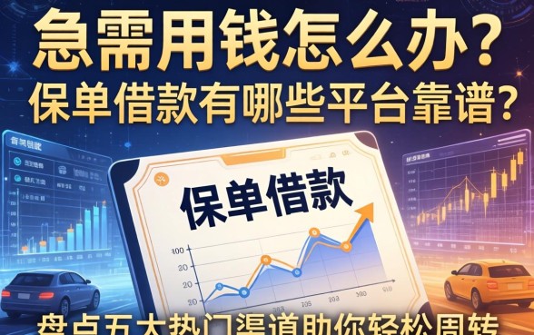 急需用钱怎么办？保单借款有哪些平台靠谱？盘点五大热门渠道助你轻松周转