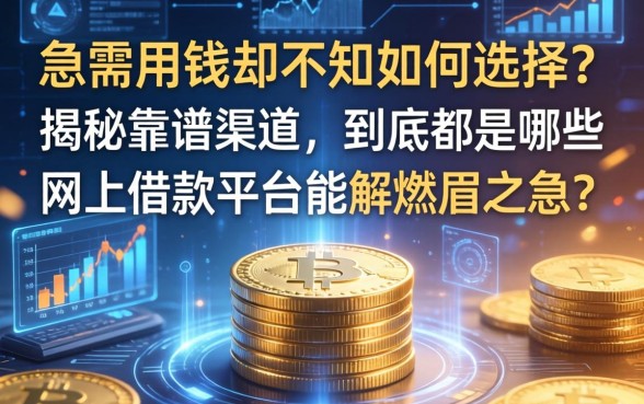 急需用钱却不知如何选择？揭秘靠谱渠道，到底都是哪些网上借款平台能解燃眉之急？