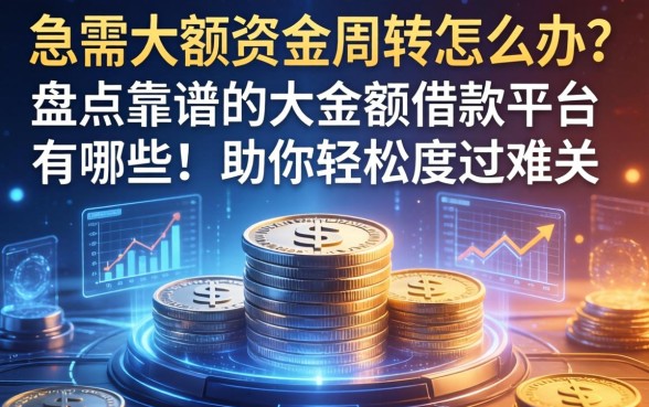 急需大额资金周转怎么办?盘点靠谱的大金额借款平台有哪些,助你轻松度过难关